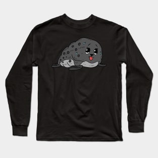 a cute kawaii and sweaty fat seal. ocean animal. Long Sleeve T-Shirt